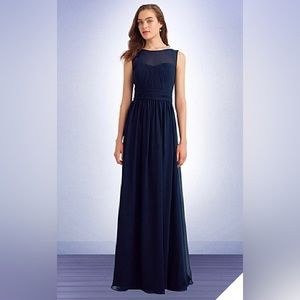 Elegant Navy Blue Evening Gown